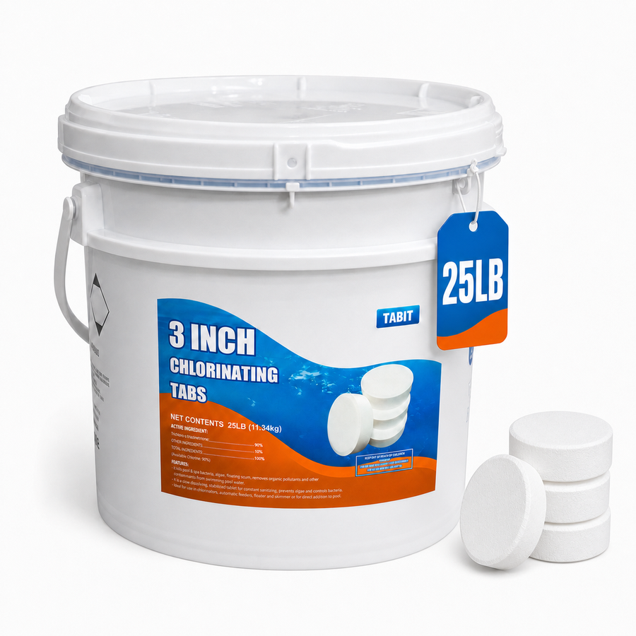 3-Inch Chlorine Tablets for Pools - 25 lbs