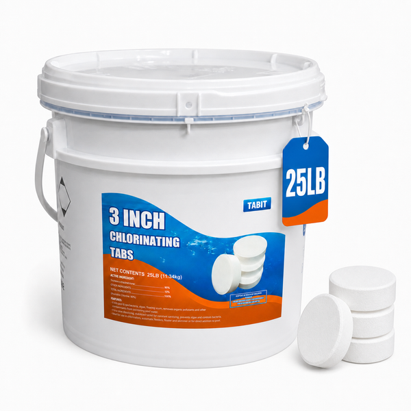 3-Inch Chlorine Tablets for Pools - 25 lbs