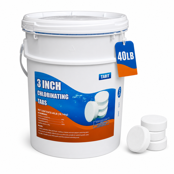 3-Inch Chlorine Tablets for Pools - 40 lbs